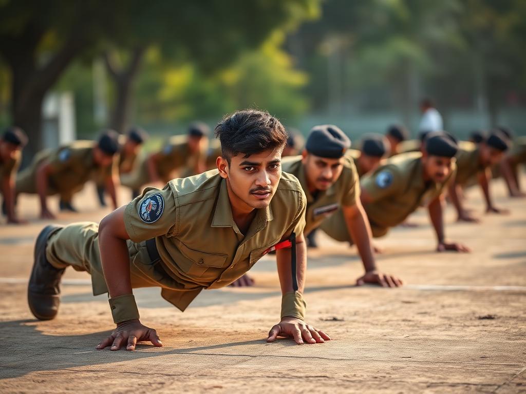 Cadets doing pushups